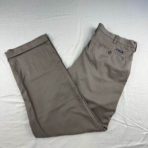 Chaps Mens Brown Straight Leg Comfort-Fit Pleated Cuffed Dress Pants 38 x 34